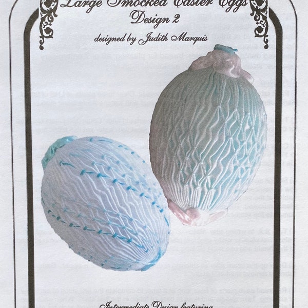 Large Smocked Easter Eggs- Design 2 by Judith Marquis