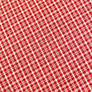 Red and white Pima Cotton plaid fabric, Spechler Vogel, fabric by the yard, Cotton Plaid Fabric, Quilting Fabric