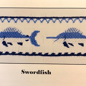 Smocking Plate “Swordfish” by Crosseyed Cricket