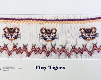 Smocking plate by crosseyed cricket Tiny Tigers