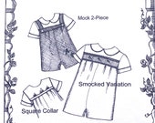 Primrose Lane “Reagan” Boy’s Romper Pattern Newborn to 18 months, Boys' Jon Jon Pattern, Smocking Pattern