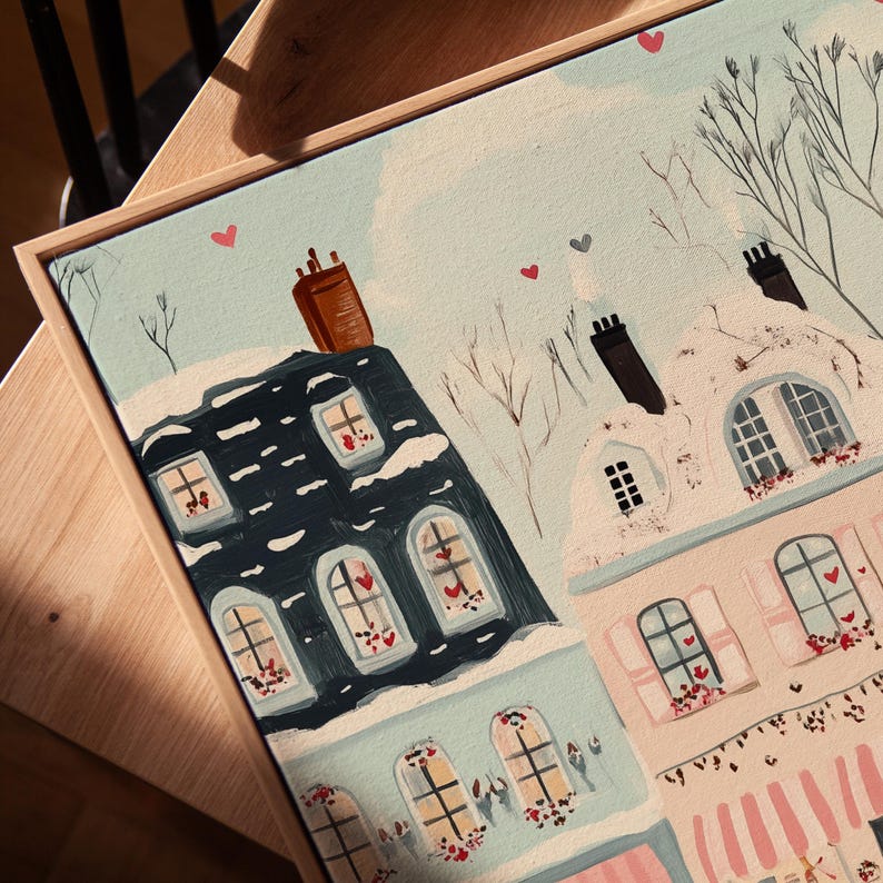 Romantisk alla hjärtans dag-tryck, söt parkonst, kärleksväggkonst, present att ladda ner direkt, Cottagecore-tryck, utskrivbar illustration bild 2