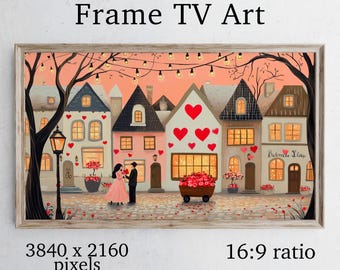 Romantic Valentines Day Frame TV, Frame TV Art, Samsung Frame TV, Cozy Scene, Cute Valentines Day Tv Art, Valentines Home Decor