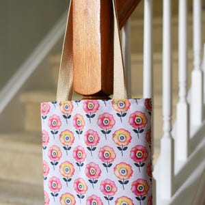 Floral Flower Tote Bag  Stylish Reusable Shopping Bag Gift For Mom