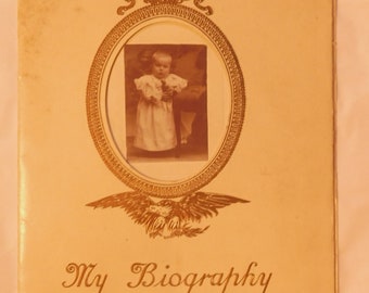 1910 Baby Photo Album Book Borden's Condensed Milk Premium Promotional Advertising Illustrated Antique Baby With Doll Photograph Edwardian