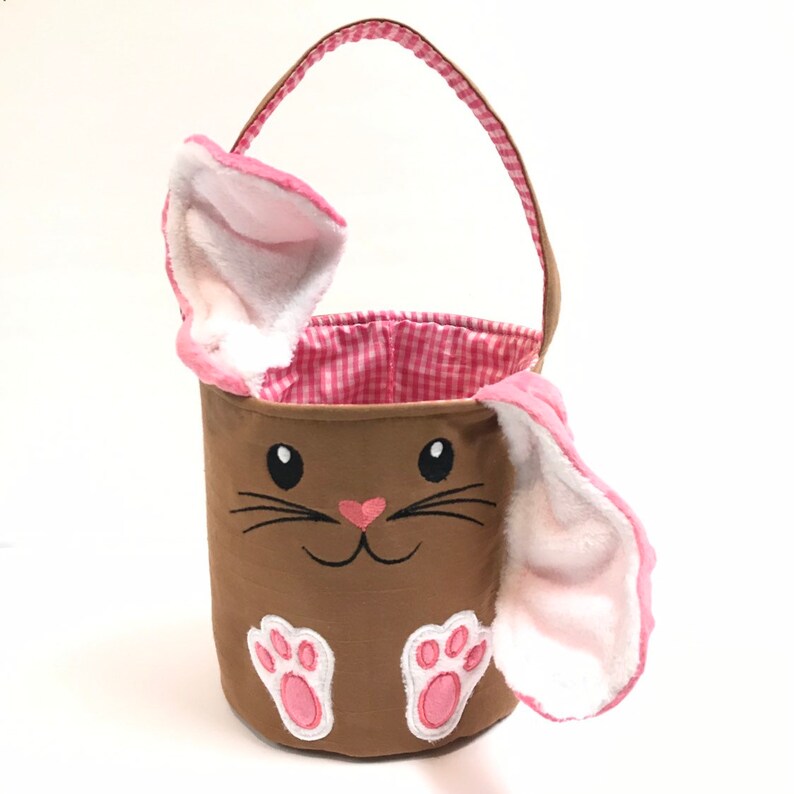 Easter Bunny Baskets Handmade Personalize Fabric Easter Baskets Easter Bunny Bucket Personalize Bunny Baskets Easter Egg Hunt