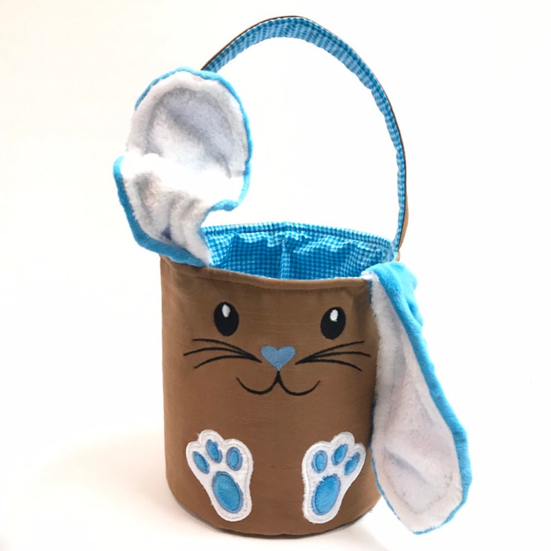 Easter Bunny Baskets Handmade Personalize Fabric Easter Baskets Easter Bunny Bucket Personalize Bunny Baskets Easter Egg Hunt