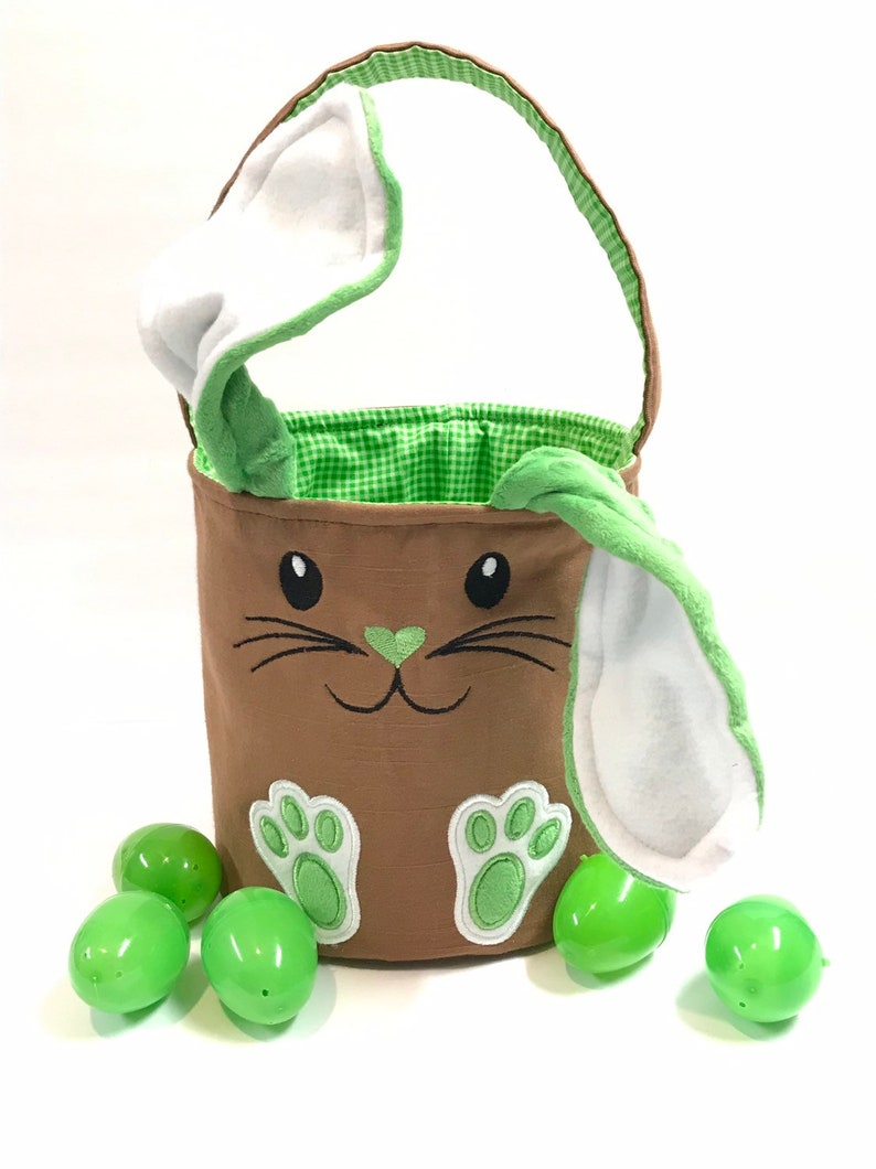 Easter Bunny Baskets Handmade Personalize Fabric Easter Baskets Easter Bunny Bucket Personalize Bunny Baskets Easter Egg Hunt