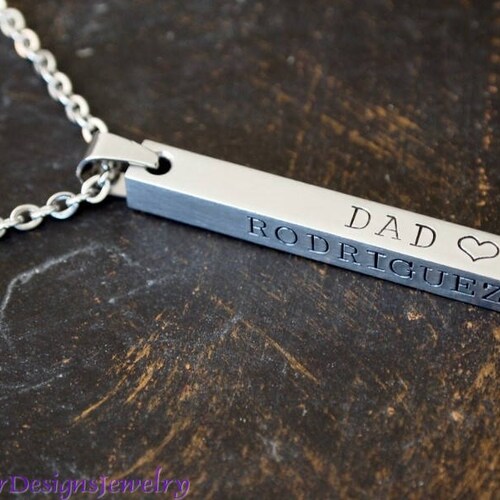 Custom Coordinates Necklace for Men DAD 