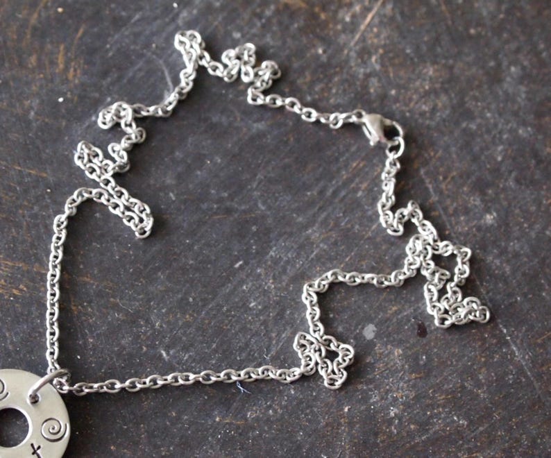 YOU GOT THIS- Hand Stamped Necklace, Encouragement Charm Necklace, Inspirational Jewelry image 6