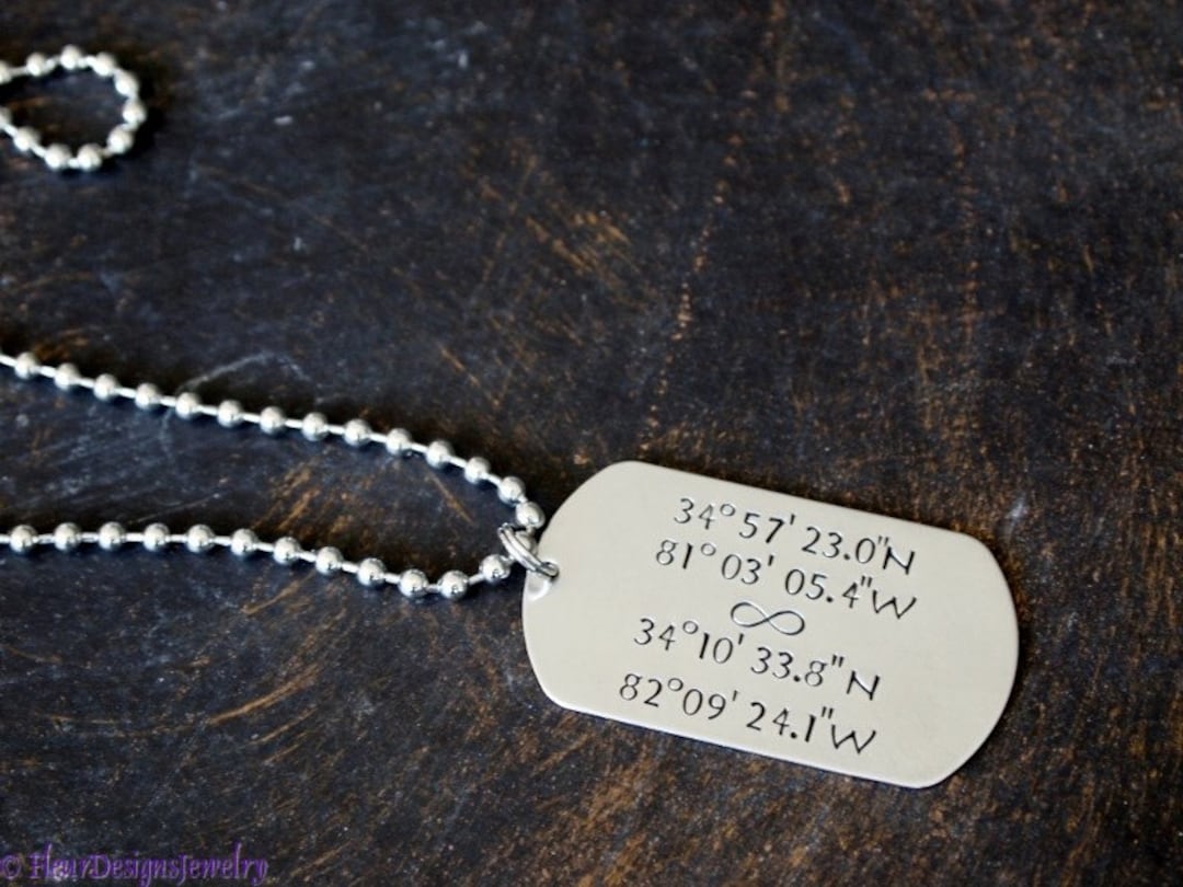 Custom Dog Tag Necklace, Custom Message Necklace, Personalized Pendant