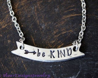 Be KIND- Necklace, Be Kind Motivational Necklace, Be Kind Charm Necklace, Inspirational Jewelry