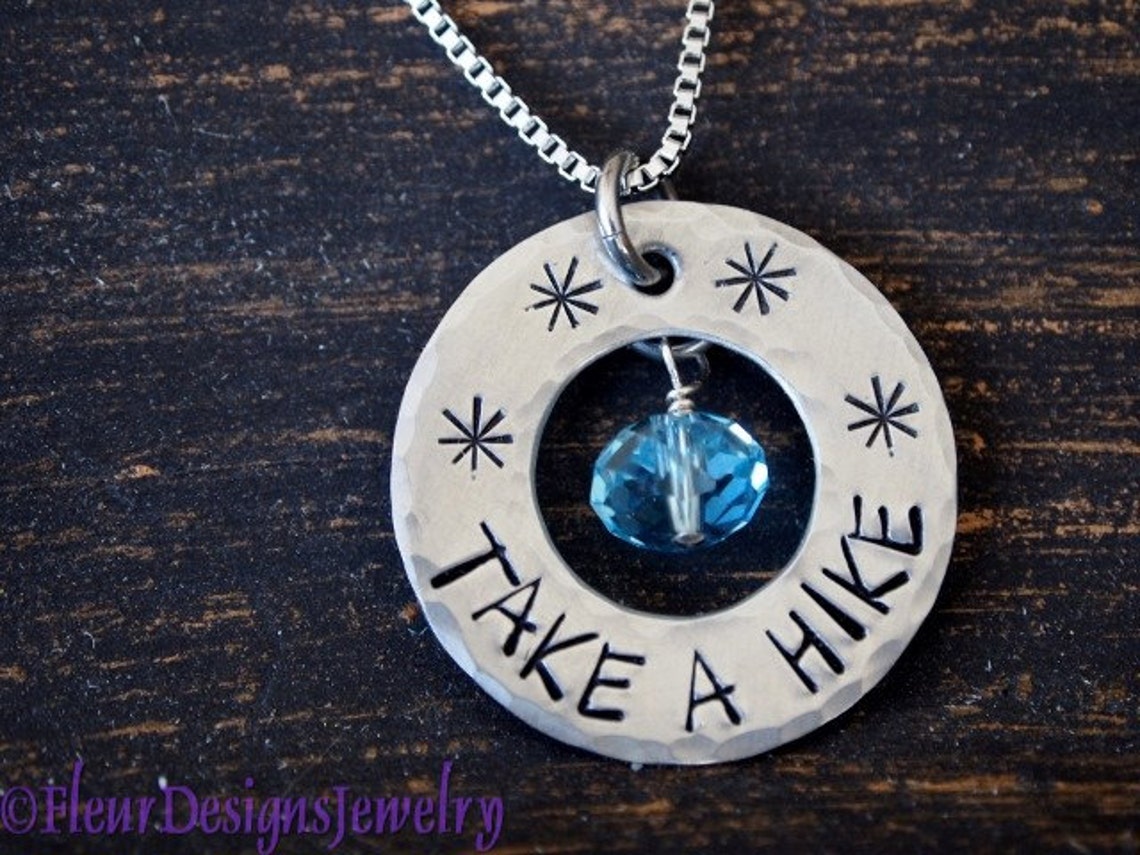 TAKE A HIKE Necklace Jewelry for Hikers Inspirational Etsy