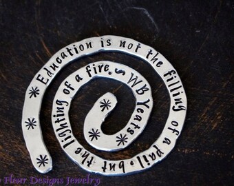 Education is,... the Lighting of a Fire- Quoted Bookmark, WB Yeats Quoted Bookmark, Custom Bookmark