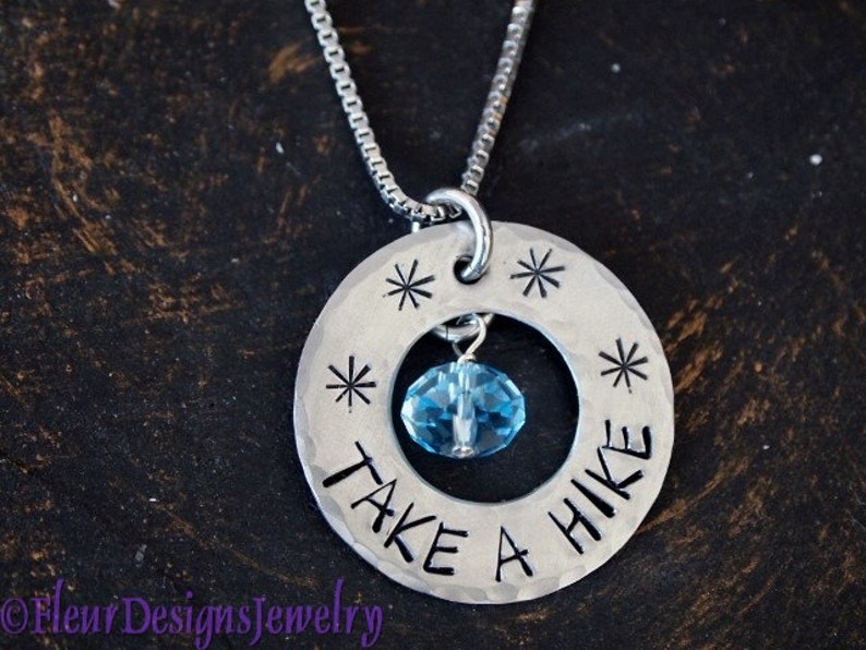 TAKE A HIKE Necklace Jewelry for Hikers Inspirational Etsy