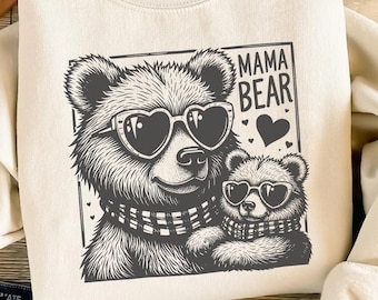 Mama Bear SVG PNG: Mother's Day Tee Design (Digital Download)