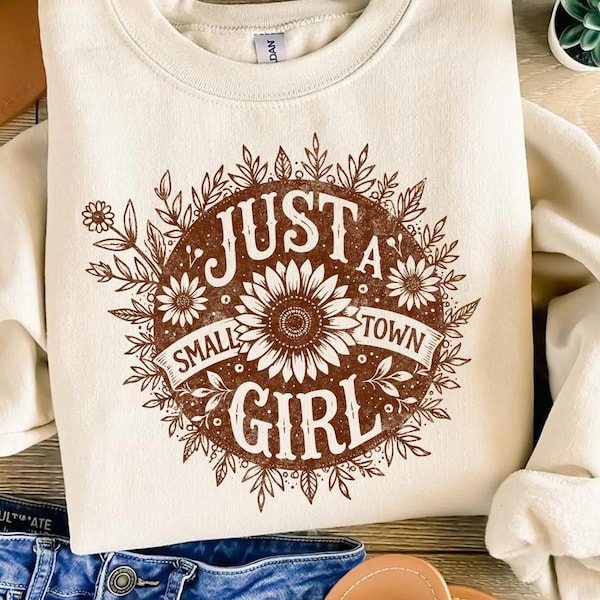 Small Town Girl SVG PNG: vintage landelijk ontwerp (digitale download)