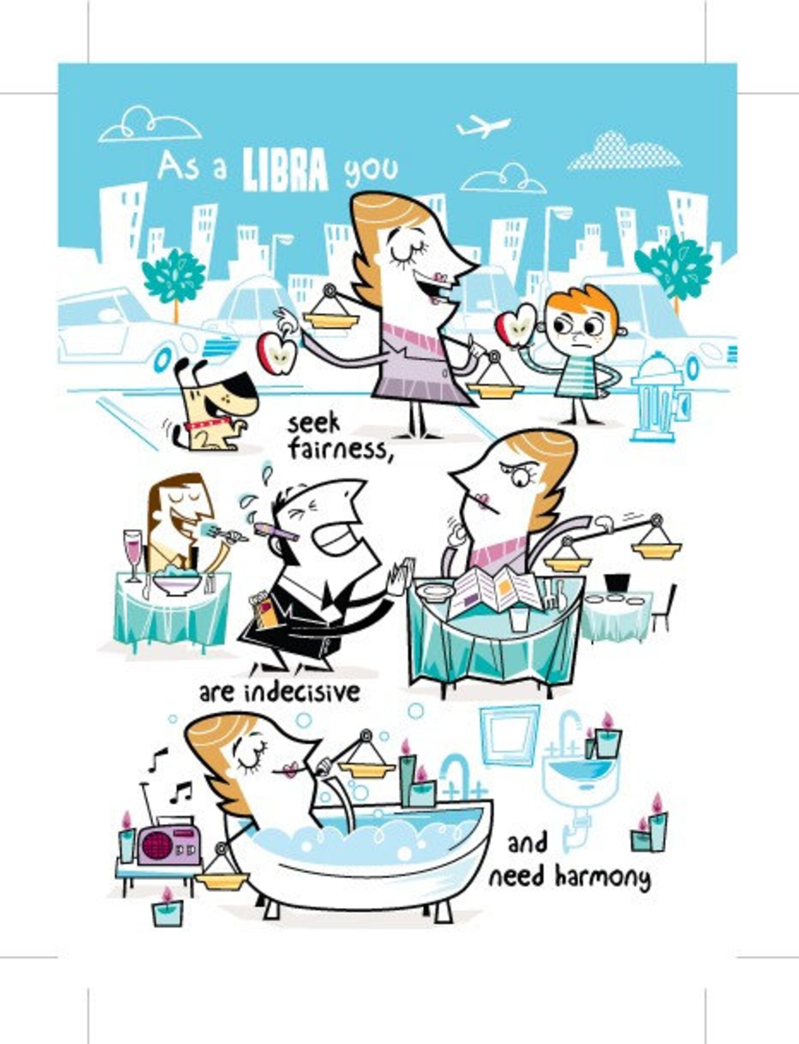 Libra Zodiac Birthday Card - Etsy