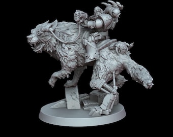 Stormwolf rider 2, space vikings, wargaming mini.