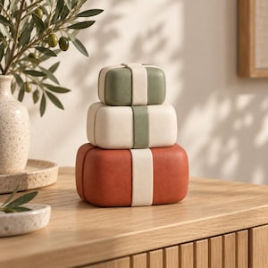 Stacked Gifts STL | Christmas Gift Sculpture | Minimalist Holiday Decor | Rounded Present Tower | Digital Download