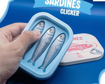 Sardine Can Fidget Clicker Toy 3D Print STL File: Funny Desk Gadget