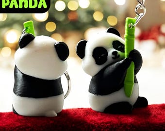 3D Panda Keychain STL File: Printable Animal Toy (Colorized)