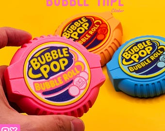 90s Bubble Tape Clicker Fidget Toy – Retro Candy Inspired Haptic Stress Relief (Digital File)