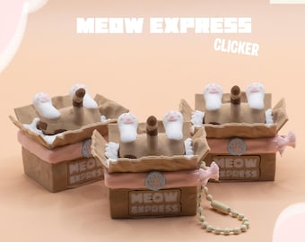 Meow Express Kitty Clicker – 3D Printed Cat Paw Fidget Toy