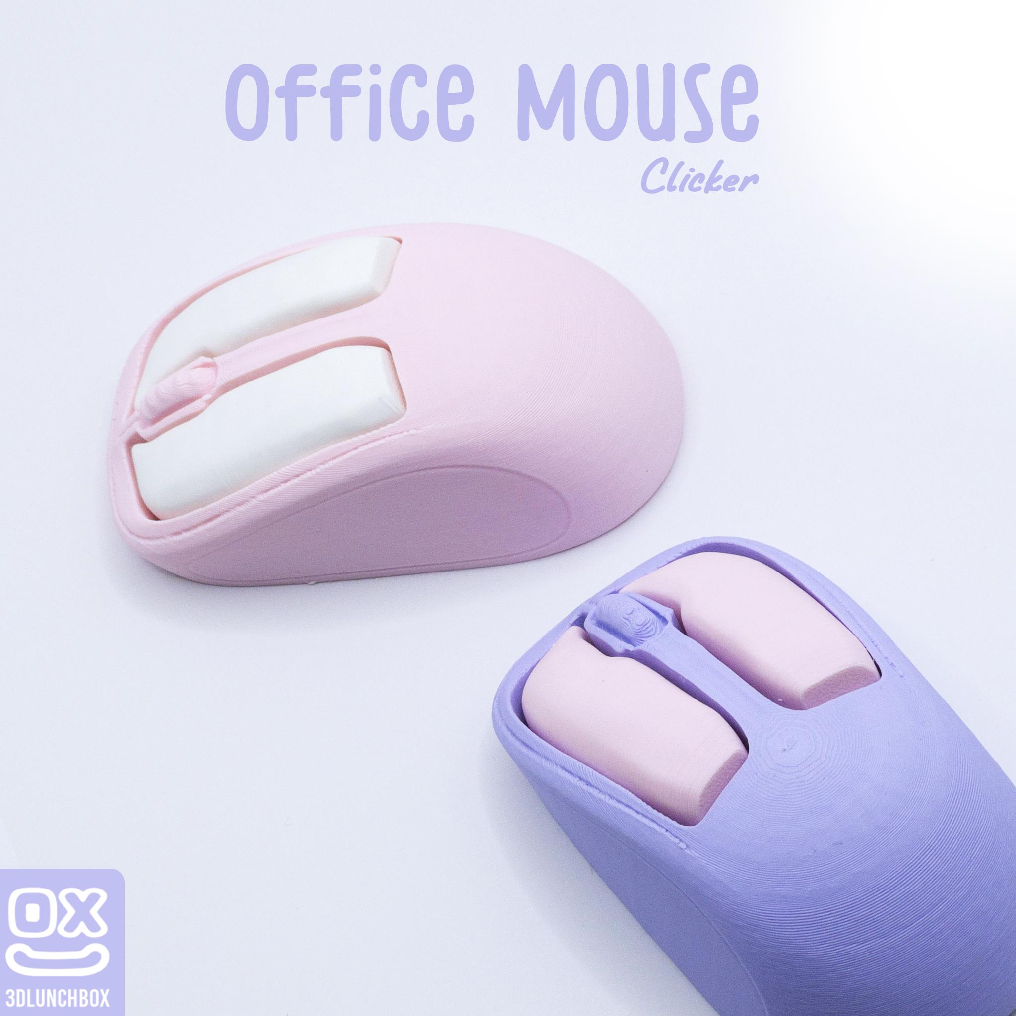 Computer Clicker Different Sizes Office Mouse Clicker STL 3D Print File Mechanical Fidget Toy Digital ...