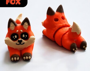 Kawaii Fox Flexi Keychain 3D Print STL File - Etsy