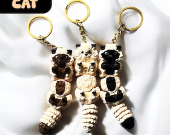 British Longhair Cat Flexi Keychain 3D Toy STL File (Printable)