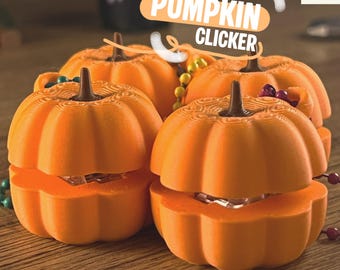 3D gedruckter Kürbis Clicker - Halloween Fidget Keychain STL-Datei