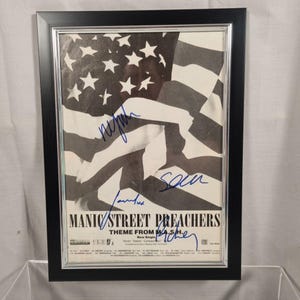 Manic Street Preachers - Turnê assinada pelo Reino Unido em 1992 - Pôster A4 emoldurado 33 cm x 24 cm