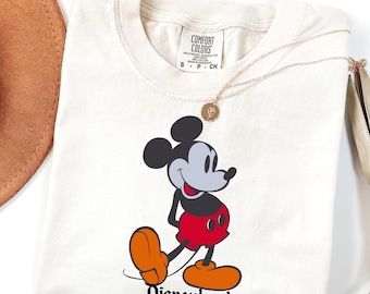 Mickey Mouse Comfort Colors Vintage Shirt, Classic Disney Graphic Tee, Retro Mickey Pose T-Shirt, Christmas Gift
