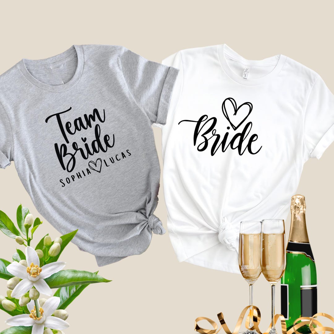 Custom Team Bride Shirts, Bride Shirt, Bachelorette Party Shirts ...