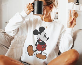 Retro Mickey Disney Sweatshirt, 90s Style Mickey Mouse Sweatshirt, Classic Mickey Sweatshirt, Vintage Disney Mickey Mouse Shirt,