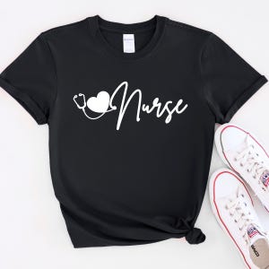 Nurse Heart Shirt, Nurse T-Shirt, Nurse Tees, Cute Nurse Shirts, Nurse Appreciation Gift, Nurse Gift Idea, Nurses Week Gift