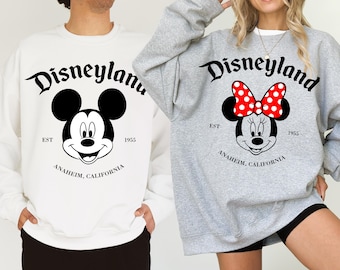 Disneyland Sweatshirt, Mickey Minnie Sweatshirt, Disneyland Couple Sweatshirt, Disney  Hoodie, Disneyland Holiday