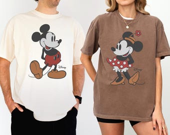 Vintage Mickey Mouse Comfort Colors Shirt, Disneyland Couple Shirt, Disney Classic Mickey Mouse Pose Shirt, Disneyland Holiday