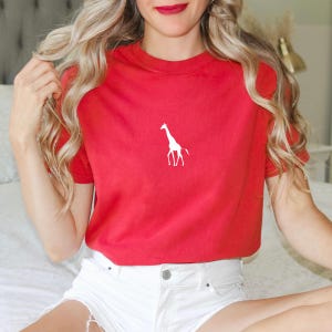 Comfort Colors Animal Shirt, Minimalist Designs of Adorable Animals, Cute Animal Shirt, Penguin Lizard Squirrel Bear Deer Giraffe Shirt