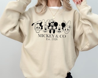 Mickey And Co Sweatshirt, Mickey and Co. Est. 1928 T-Shirt, Family Disney Sweatshirts, Disneyland Trip Shirt