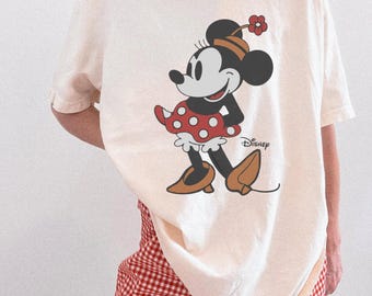 Retro Minnie Disney Comfort Colors Shirt, 90s Style Minnie Mouse Shirt, Mickey Lover Gift