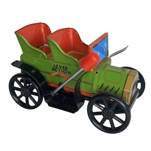 Mighty Midget Mechanical Antique Miniature Car TPS  Tin Vintage 1960s Japan
