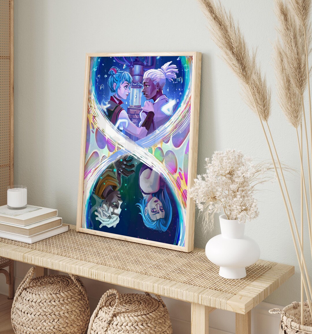 Arcane Timebomb Poster, Ekko and Jinx Fan Art Print, League of Legends ...
