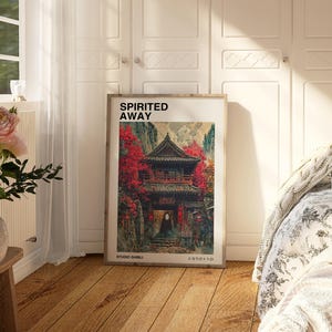 Poster di "Spitited Away", decorazione da parete di "Spitited Away" dello Studio Ghibli, poster stampabile di Hayao Miyazaki, stampa d'arte anime, decorazione da parete di film giapponesi