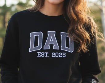 Dad Est. Year Sweatshirt, Personalized Dad Gift, Custom Father's Day Sweater