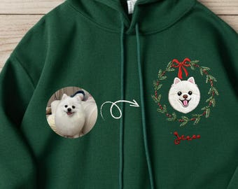 Personalized Embroidered Valentine’s Day Dogs/Cats Sweatshirt, Custom Pet Lover Gift