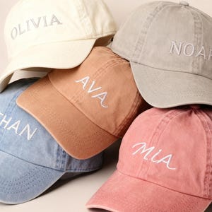 Casquette de baseball en coton brodée personnalisée, texte/logo personnalisés