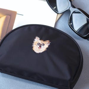 Nécessaire de maquiagem personalizada bordada para animais de estimação, nécessaire de mão personalizada, presente para dono de pet, presente de Ação de Graças e Natal.