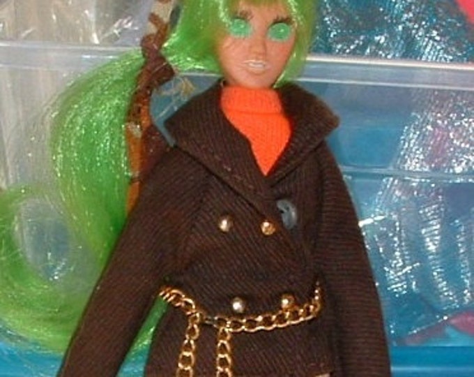 1969 Teenage Fashion FLATSY GWEN Doll 1969 Original Outfit Green Hair